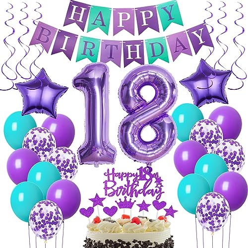 Deko 18. Geburtstag Mädchen, Luftballons 18 Geburtstag deko Mädchen lila, Geburtstagsdeko 18 Jahre Mädchen Dekoration, Ballon 18. Geburtstag Mädchen lila Tortendeko 18. Geburtstag deko Mädchen Deko 18. Geburtstag Mädchen, Luftballons 18 Geburtstag deko Mädchen lila, Geburtstagsdeko 18 Jahre Mädchen Dekoration, Ballon 18. Geburtstag Mädchen lila Tortendeko 18. Geburtstag deko Mädchen von Oumezon