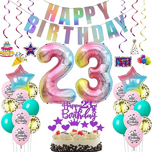 Deko 23. Geburtstag frauen bunt,Geburtstagsdeko 23 jahre frauen Rosa Luftballons 23 Geburtstag dekoration Regenbogen,bunt Folienballon 23 Geburtstag deko frau Rosa Tortendeko 23 Geburtstag lila Deko 23. Geburtstag frauen bunt,Geburtstagsdeko 23 jahre frauen Rosa Luftballons 23 Geburtstag dekoration Regenbogen,bunt Folienballon 23 Geburtstag deko frau Rosa Tortendeko 23 Geburtstag lila von Oumezon