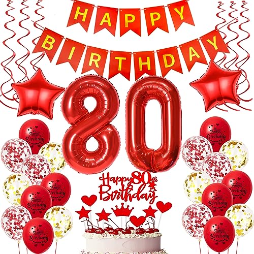 Deko 80. Geburtstag frauen Rot,Geburtstagsdeko 80 jahre frauen Luftballons 80 Geburtstag dekoration Rot,Folienballon 80 Geburtstag deko frauen Rot Tortendeko 80 Geburtstag frau deko rot Deko 80. Geburtstag frauen Rot,Geburtstagsdeko 80 jahre frauen Luftballons 80 Geburtstag dekoration Rot,Folienballon 80 Geburtstag deko frauen Rot Tortendeko 80 Geburtstag frau deko rot von Oumezon