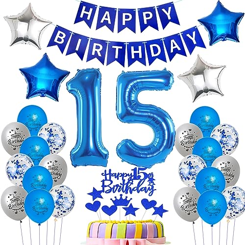 Luftballons 15 Geburtstag Junge deko blau, Geburtstagsdeko 15 Jahre Junge Dekoration, Ballon 15. Geburtstag Junge blau, Deko 15. Geburtstag Luftballons,Tortendeko 15. Geburtstag Junge kuchen deko Luftballons 15 Geburtstag Junge deko blau, Geburtstagsdeko 15 Jahre Junge Dekoration, Ballon 15. Geburtstag Junge blau, Deko 15. Geburtstag Luftballons,Tortendeko 15. Geburtstag Junge kuchen deko von Oumezon