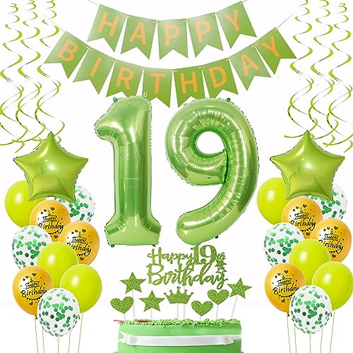 Luftballons 19. Geburtstag Deko Mädchen Junge Grün Gold, Geburtstagsdeko 19 Junge happy birthday 19 jahre Junge dekoration Grün Gold Tortendeko 19. Geburtstag Junge ballons 19 Geburtstag Junge Luftballons 19. Geburtstag Deko Mädchen Junge Grün Gold, Geburtstagsdeko 19 Junge happy birthday 19 jahre Junge dekoration Grün Gold Tortendeko 19. Geburtstag Junge ballons 19 Geburtstag Junge von Oumezon
