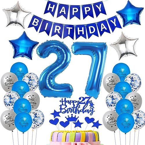 Luftballons 27 Geburtstag Mann deko blau, Geburtstagsdeko 27 Jahre Mann Dekoration, Ballon 27. Geburtstag Männer blau, Deko 27. Geburtstag Luftballons,Tortendeko 27. Geburtstag Mann kuchen deko Luftballons 27 Geburtstag Mann deko blau, Geburtstagsdeko 27 Jahre Mann Dekoration, Ballon 27. Geburtstag Männer blau, Deko 27. Geburtstag Luftballons,Tortendeko 27. Geburtstag Mann kuchen deko von Oumezon