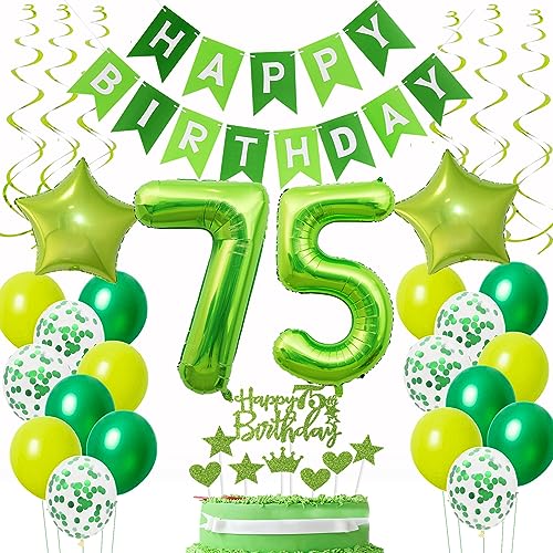 Luftballons 75 Geburtstag Mann deko Grün, Geburtstagsdeko 75 Jahre Mann Dekoration, Ballon 75. Geburtstag Frauen Mann Grün, Deko 75. Geburtstag Luftballons,Tortendeko 75. Geburtstag Männer Frau Luftballons 75 Geburtstag Mann deko Grün, Geburtstagsdeko 75 Jahre Mann Dekoration, Ballon 75. Geburtstag Frauen Mann Grün, Deko 75. Geburtstag Luftballons,Tortendeko 75. Geburtstag Männer Frau von Oumezon