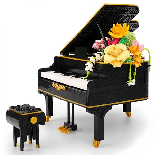 Klavier Bouquet Mini-Baustein-Set, Unmoralische Blume Klavierbaukasten für Erwachsene, Jungen, Mädchen 14+, Nicht kompatibel mit Lgo- 1311 Stück von OundarM