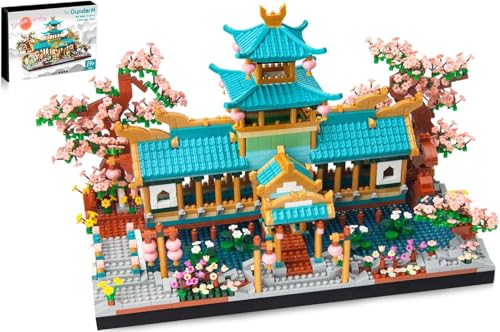 OundarM Classic Chinese Mini Garden Building Blocks Set, Botanical Sakura Collection Kit for Adults, Teenagers from 14 Years, Home Accessories, Not Compatible with Others (2350 Pieces) von OundarM