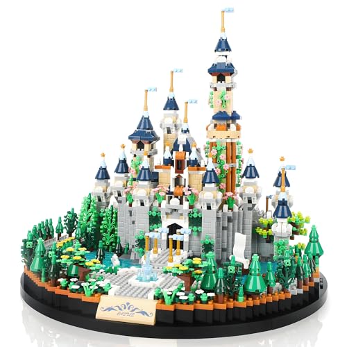 OundarM Fairy Castle Mini-Steine-Bauset, Mikro-Bausteine, Architektur-Set für Jungen und Mädchen ab 10 Jahren, Erwachsene, Nicht kompatibel mit Lgo – 3600 Teile von OundarM
