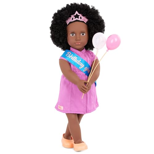 Our Generation – 18-inch Birthday Doll – Lifelike Brown Eyes & Curly Black Hair – Pink Dress & Party Accessories – Pretend Play – Toys for Kids Ages 3 & Up – Kehlani Our Generation – 18-inch Birthday Doll – Lifelike Brown Eyes & Curly Black Hair – Pink Dress & Party Accessories – Pretend Play – Toys for Kids Ages 3 & Up – Kehlani von Our Generation