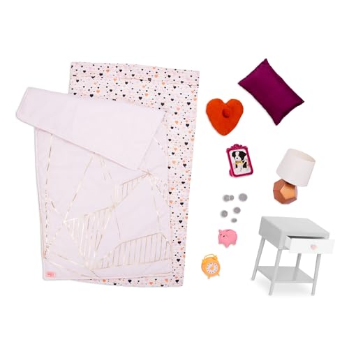 Our Generation – 18-inch Doll Accessories – Bedding Set – Dollhouse Furniture – Pretend Play – Toys for Kids Ages 3 and Up – Goodnight Glow von Our Generation