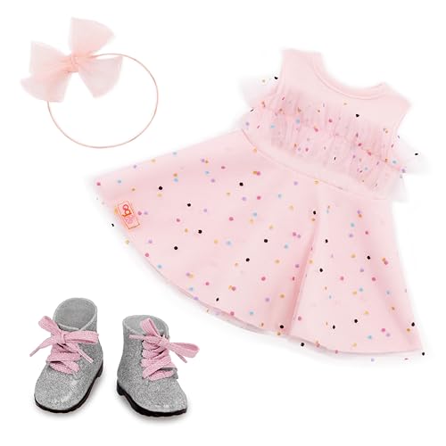 Our Generation – 18-inch Doll Clothes – Confetti-Print Party Dress – Headband & Boots Accessories – Pretend Play – Toys for Kids Ages 3 Years & Older – Pink & Colorful Our Generation – 18-inch Doll Clothes – Confetti-Print Party Dress – Headband & Boots Accessories – Pretend Play – Toys for Kids Ages 3 Years & Older – Pink & Colorful von Our Generation