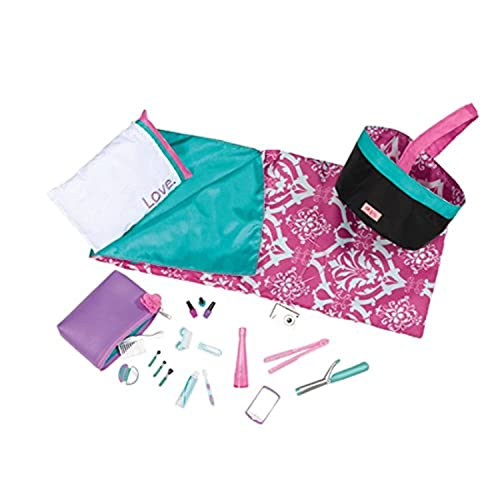 Our Generation – Schlafsack – Spielzeug-Makeup-Kit – 46 cm Puppenzubehör – Rollenspiel – Spielzeug für Kinder ab 3 Jahren – Pyjamaparty mit Style Our Generation – Schlafsack – Spielzeug-Makeup-Kit – 46 cm Puppenzubehör – Rollenspiel – Spielzeug für Kinder ab 3 Jahren – Pyjamaparty mit Style von Our Generation
