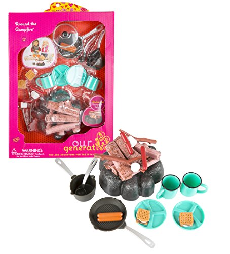 Our Generation – Camping-Set – S'Mores & Leuchtendes Lagerfeuer – Puppenzubehör (46 cm) – Fantasiespiel – Spielzeug für Kinder ab 3 Jahren – Rund ums Lagerfeuer Our Generation – Camping-Set – S'Mores & Leuchtendes Lagerfeuer – Puppenzubehör (46 cm) – Fantasiespiel – Spielzeug für Kinder ab 3 Jahren – Rund ums Lagerfeuer von Our Generation