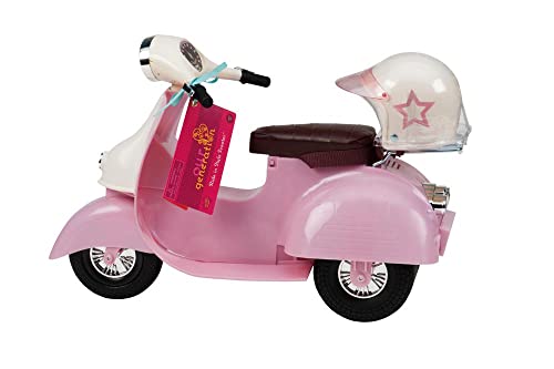 Our Generation – Fahrzeug-Spielset – Rosa & Elfenbein – 46 cm Puppenzubehör – Rollenspiel – Spielzeug für Kinder ab 3 Jahren – Roller pink/Elfenbein von Our Generation
