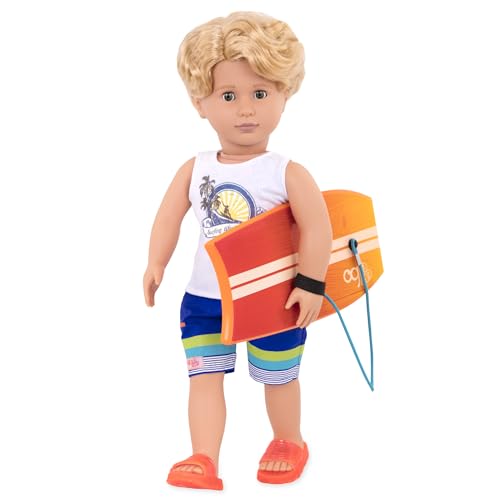 Our Generation – 46 cm Junge Puppe – Blonde Haare & Grüne Augen – Bodyboard-Zubehör – Rollenspiel – Spielzeug für Kinder ab 3 Jahren – Gabe Our Generation – 46 cm Junge Puppe – Blonde Haare & Grüne Augen – Bodyboard-Zubehör – Rollenspiel – Spielzeug für Kinder ab 3 Jahren – Gabe von Our Generation