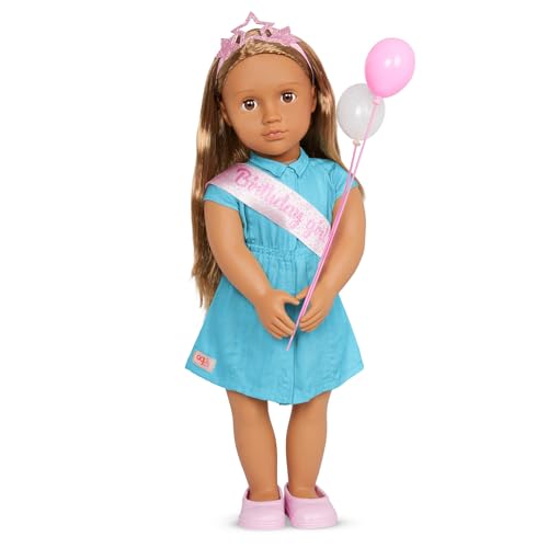Our Generation – 46 cm Puppe – Blondes Haar & braune Augen – Zubehör für Geburtstagsfeiern – Rollenspiel – Spielzeug für Kinder ab 3 Jahren – Anita von Our Generation