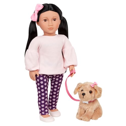 Our Generation – 46 cm Puppe & Haustier – 15 cm Labradoodle Hund Kuscheltier – Kuscheltier & Zubehör – Rollenspiel – Spielzeug für Kinder ab 3 Jahren – Jin & Charm Our Generation – 46 cm Puppe & Haustier – 15 cm Labradoodle Hund Kuscheltier – Kuscheltier & Zubehör – Rollenspiel – Spielzeug für Kinder ab 3 Jahren – Jin & Charm von Our Generation