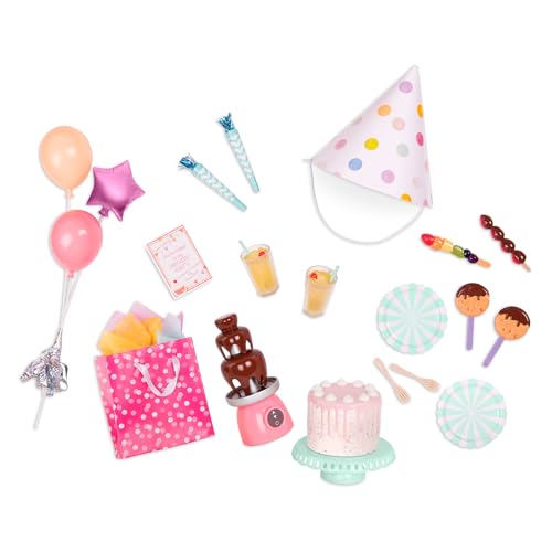 Our Generation – 46 cm Puppen Party-Accessoires – Geburtstagstorte & Ballons – Puppenzubehör – Spielzeug für Kinder ab 3 Jahren – Sweet Celebration Birthday Set Our Generation – 46 cm Puppen Party-Accessoires – Geburtstagstorte & Ballons – Puppenzubehör – Spielzeug für Kinder ab 3 Jahren – Sweet Celebration Birthday Set von Our Generation