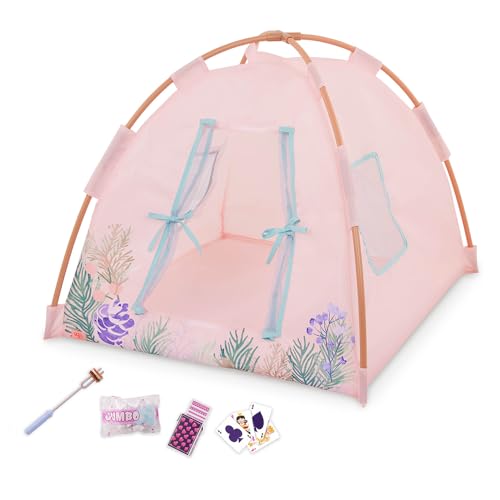 Our Generation - 46 cm Puppen Zubehör - Camping Set - pinkes Zelt mit Zubehör - Camping Night Our Generation - 46 cm Puppen Zubehör - Camping Set - pinkes Zelt mit Zubehör - Camping Night von Our Generation