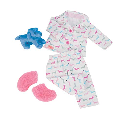 Our Generation – 46 cm Puppenkleidung – Pyjama-Outfit – Hund Plüsch – Kuscheltier – Spielzeug für Kinder ab 3 Jahren – Hundeträume von Our Generation