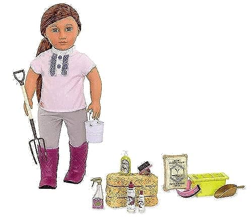 Our Generation – 46 cm Puppenzubehör – Stall-Set – Pflege-Tools – Pferd Spielzeug – Spielzeug für Kinder ab 3 Jahren – Pferdepflege Set von Our Generation