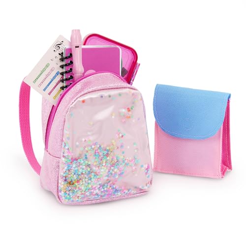 Our Generation – 46 cm große Puppenschultasche und Zubehörset – Rucksack mit Regenbogenstern-Konfetti – Lunchpaket, Zubehör und Fantasiefutter – Spielzeug für Kinder ab 3 Jahren – Ready for School von Our Generation