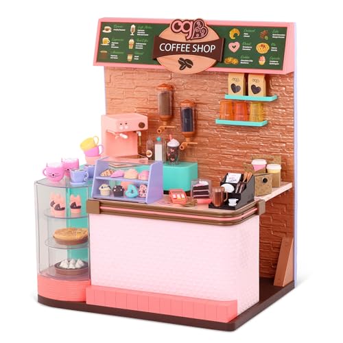 Our Generation – 64-teiliges Coffee Shop Spielset für 46 cm Puppen – Mit Kaffeemaschine, Geräuscheffekten & Zubehör – Love U Latte Our Generation – 64-teiliges Coffee Shop Spielset für 46 cm Puppen – Mit Kaffeemaschine, Geräuscheffekten & Zubehör – Love U Latte von Our Generation