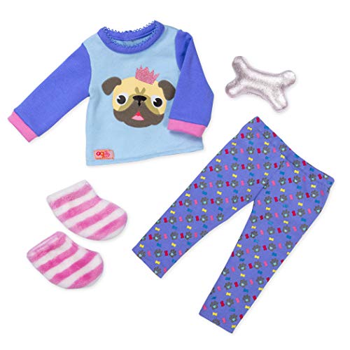 Our Generation BD30390Z Puppen Outfit Pyjama Mops-Print, Bunt von Our Generation