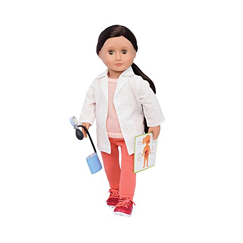Our Generation – 46 cm Puppe – Braune Haare & haselnussbraune Augen – Arzt-Accessoires – Rollenspiel – Spielzeug für Kinder ab 3 Jahren – Nicola von Our Generation