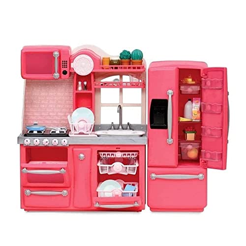 Our Generation – Rosa Kochspielset – Spielnahrung – 46 cm Puppenzubehör – Rollenspiel – Spielzeug für Kinder ab 3 Jahren – Gourmetküche pink von Our Generation