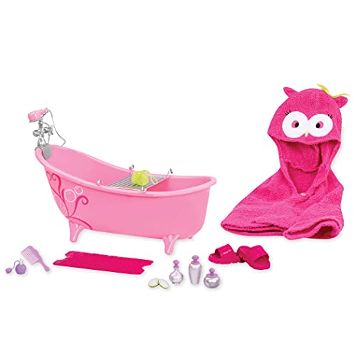 Our Generation - Badewanne pink mit Accessoires - Zubehör für 46cm Puppen, mit Badematte, Eulen-Handtuch in Pink und Badezubehör - ab 3 Jahren - 45416, BD35199Z Our Generation - Badewanne pink mit Accessoires - Zubehör für 46cm Puppen, mit Badematte, Eulen-Handtuch in Pink und Badezubehör - ab 3 Jahren - 45416, BD35199Z von Our Generation