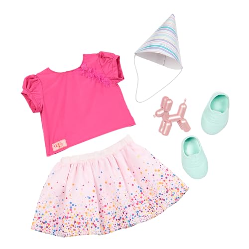 Our Generation – Birthday Outfit – Confetti-Print Skirt & Poodle Balloon Animal – 18-inch Doll Clothes – Pretend Play – Toys for Kids Ages 3 & Up – It's Time to Party Our Generation – Birthday Outfit – Confetti-Print Skirt & Poodle Balloon Animal – 18-inch Doll Clothes – Pretend Play – Toys for Kids Ages 3 & Up – It's Time to Party von Our Generation