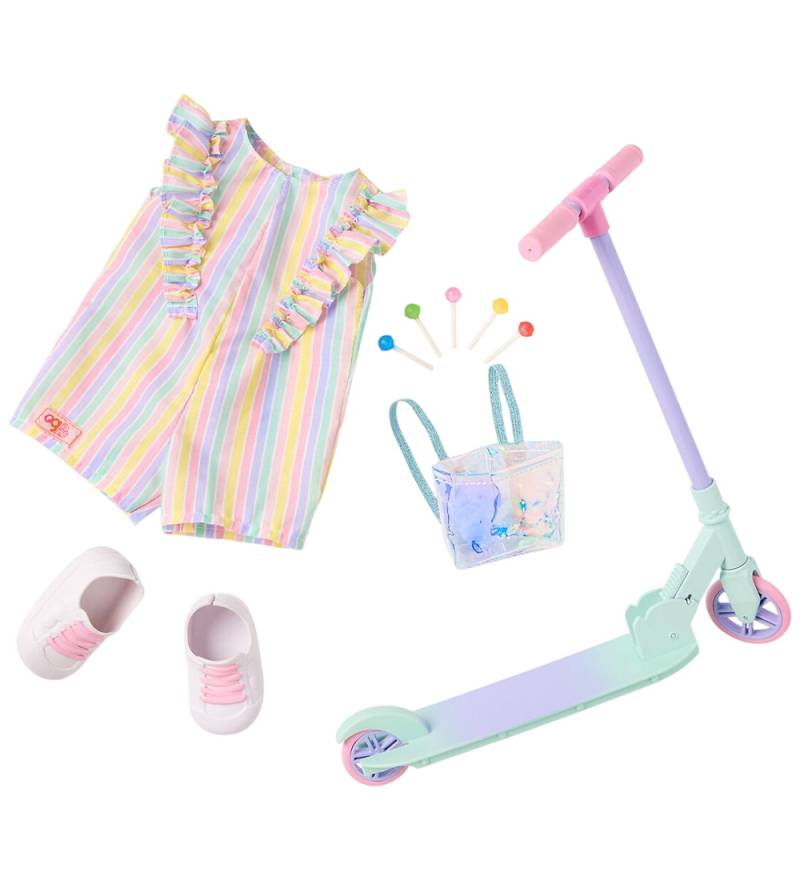 Our Generation Deluxe Puppenkleidung - Regenbogen Tretroller - Our Generation - One Size - Puppenkleidung Our Generation Deluxe Puppenkleidung - Regenbogen Tretroller - Our Generation - One Size - Puppenkleidung von Our Generation