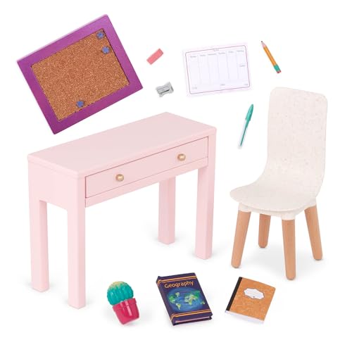 Our Generation – Dollhouse Furniture – Home Desk & Chair Set – 18-inch Doll Accessories – Pretend Play – Toys for Kids Ages 3 & Up – OG Working Wonder Office Set von Our Generation