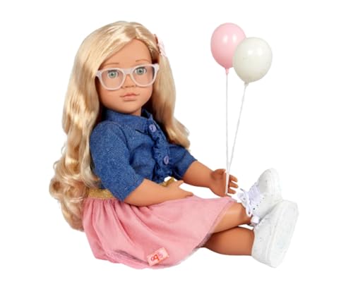 Our Generation Emily – 46 cm Puppe mit Zubehör & Buch – beweglich, mit Styling-Haaren, Outfit, Kuchen, Ballons & mehr – ab 3 Jahren Our Generation Emily – 46 cm Puppe mit Zubehör & Buch – beweglich, mit Styling-Haaren, Outfit, Kuchen, Ballons & mehr – ab 3 Jahren von Our Generation