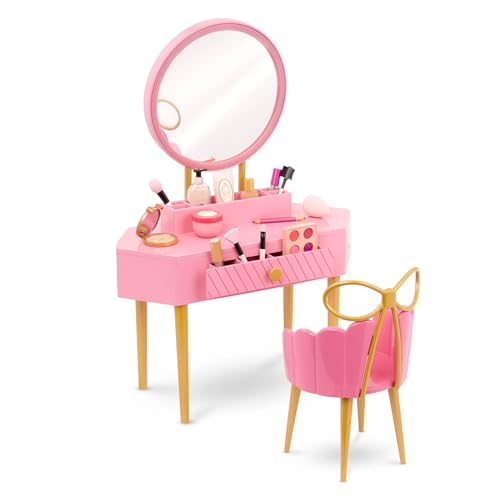 Our Generation Fabulous Fun Schminktisch – 17-teiliges Set für 46 cm Puppen mit Spiegel, Stuhl & Make-up-Zubehör – Schminkkommode für Kinder ab 3 Jahren – Puppenmöbel rosa Our Generation Fabulous Fun Schminktisch – 17-teiliges Set für 46 cm Puppen mit Spiegel, Stuhl & Make-up-Zubehör – Schminkkommode für Kinder ab 3 Jahren – Puppenmöbel rosa von Our Generation