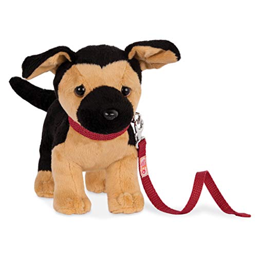 Our Generation – Puppenzubehör – Deutscher Schäferhund Kuscheltier – 15 cm Haustier Plüschhund – Accessoires für 46 cm Puppen – Spielzeug für Kinder ab 3 Jahren von Our Generation