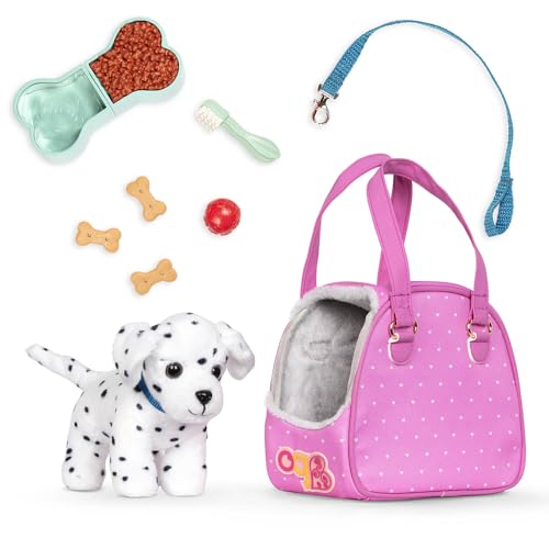 Our Generation – Hundetragetasche Hop In mit Dalmatiner & Zubehör – Set für 46 cm Puppen – Tierpflege & Rollenspiel unterwegs Our Generation – Hundetragetasche Hop In mit Dalmatiner & Zubehör – Set für 46 cm Puppen – Tierpflege & Rollenspiel unterwegs von Our Generation
