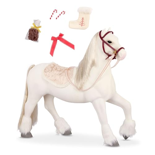 Our Generation Pferd – Puppenzubehör für 46 cm Puppen mit Zaumzeug, Satteldecke, Futter und mehr – Weißes Ross, Spielzeug für Kinder ab 3 Jahren Our Generation Pferd – Puppenzubehör für 46 cm Puppen mit Zaumzeug, Satteldecke, Futter und mehr – Weißes Ross, Spielzeug für Kinder ab 3 Jahren von Our Generation