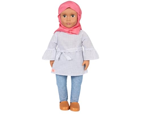 Our Generation Puppe 46 cm | Mirna mit Hijab und Tunika | weicher Körper und Augen, die Sich öffnen und schließen | Spielpuppe ab 3 Jahren Our Generation Puppe 46 cm | Mirna mit Hijab und Tunika | weicher Körper und Augen, die Sich öffnen und schließen | Spielpuppe ab 3 Jahren von Our Generation