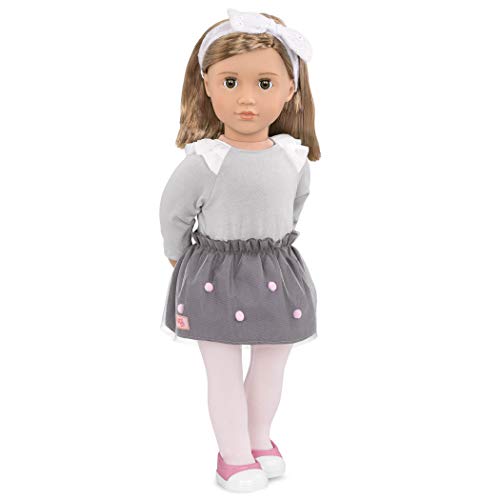 Our Generation – 46 cm Puppe – Braune Haare & grüne Augen – Pom Pom-Rock Outfit – Fantasiespiel – Spielzeug für Kinder ab 3 Jahren – Bina von Our Generation