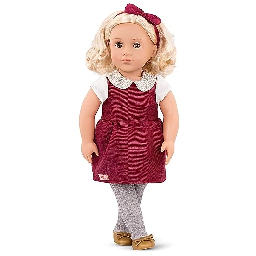 Our Generation Puppe Ivory – 46 cm Puppe mit Puppenkleidung, Puppenzubehör und blonden lockigen Haaren zum Frisieren – Kinder Spielzeug ab 3 Jahren von Our Generation