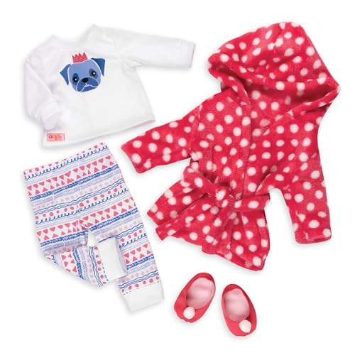 Our Generation – Puppenkleidung 46 cm – Pyjama-Set – Kapuzenbademantel – Fantasiespiel – Spielzeug für Kinder ab 3 Jahren - Snuggle Up! Our Generation – Puppenkleidung 46 cm – Pyjama-Set – Kapuzenbademantel – Fantasiespiel – Spielzeug für Kinder ab 3 Jahren - Snuggle Up! von Our Generation