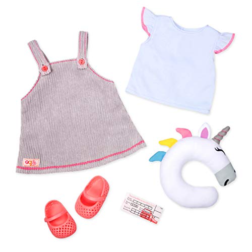Our Generation – Reise-Outfit – Einhorn-Kissen – 46 cm Puppenkleidung – Fantasiespiel – Spielzeug für Kinder ab 3 Jahren – Einhorn Express Our Generation – Reise-Outfit – Einhorn-Kissen – 46 cm Puppenkleidung – Fantasiespiel – Spielzeug für Kinder ab 3 Jahren – Einhorn Express von Our Generation