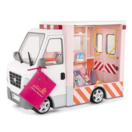 Our Generation - Rettungswagen mit Accessoires - Zubehör für 46cm Puppen, Ambulanz mit Licht und Sound, medizinische Accessoires - ab 3 Jahren - 45331 BD37959Z Mehrfarbig von Our Generation
