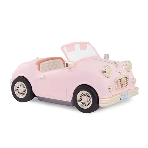 Our Generation – Rosa Cabrio – Auto Fahrzeug – 46 cm Puppenzubehör – Rollenspiel – Spielzeug für Kinder ab 3 Jahren – Auto pink Retro von Our Generation