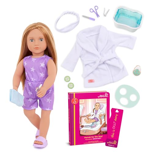 Our Generation - Serafina 46 cm Puppe blond mit Bademantel und Gesichtsmaske haselnussbraunes glattes Haar Our Generation - Serafina 46 cm Puppe blond mit Bademantel und Gesichtsmaske haselnussbraunes glattes Haar von Our Generation