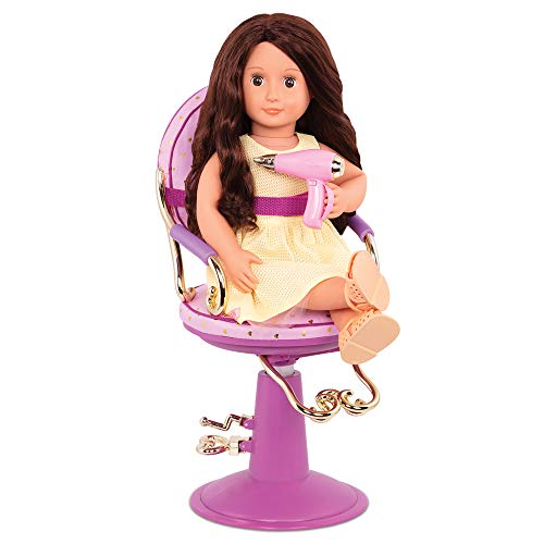 Our Generation – Sitting Pretty Friseurstuhl für 46 cm Puppen – höhenverstellbar mit Gurt & Zubehör – Puppenmöbel für kreatives Rollenspiel von Our Generation