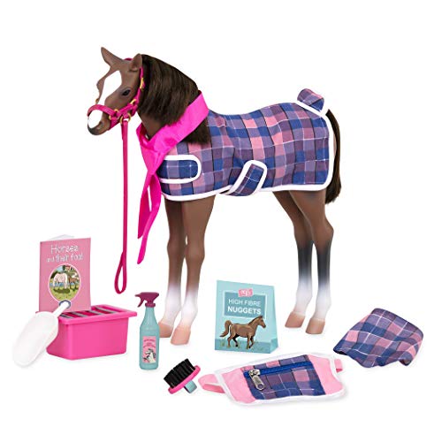 Our Generation – Spielzeug-Pferd – Set für Pflege und Fütterung – 46 cm Puppenzubehör – Rollenspiel – Spielzeug für Kinder ab 3 Jahren – Quarter Horse Fohlen Our Generation – Spielzeug-Pferd – Set für Pflege und Fütterung – 46 cm Puppenzubehör – Rollenspiel – Spielzeug für Kinder ab 3 Jahren – Quarter Horse Fohlen von Our Generation