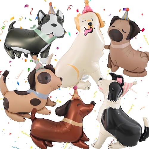 6 Stücke Hund Folienballon Tiere, Hund Ballon, Folienballon Tiere, Ballon Hunde Geburtstag Deko, Kinder Geburtstag Party Deko, Hunde Thema Party Dekoration 6 Stücke Hund Folienballon Tiere, Hund Ballon, Folienballon Tiere, Ballon Hunde Geburtstag Deko, Kinder Geburtstag Party Deko, Hunde Thema Party Dekoration von Ourdort