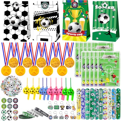 Ourdort Fußball Party Mitgebsel Kinder,mitgebsel fußball,fussball mitgebsel,mit rillerpfeife Armband Schlüsselanhänger Fussball Deko Geburtstag Mitgebsel Tattoo Give,Fußball Geschenke für Jungs von Ourdort