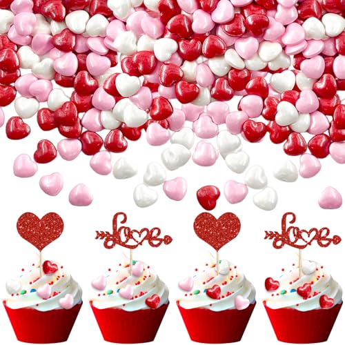 Valentinstag Kuchendekoration,Glitzer Valentinstag Cupcake Toppers,Valentinstag Tortendeko mit liebe Süßigkeiten,für die Hochzeit Jahrestag Geburtstag Valentinstag Party Feier. Valentinstag Kuchendekoration,Glitzer Valentinstag Cupcake Toppers,Valentinstag Tortendeko mit liebe Süßigkeiten,für die Hochzeit Jahrestag Geburtstag Valentinstag Party Feier. von Ourdort